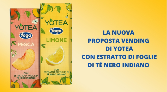 YOTEA Yoga nel Vending nella nuova versione con estratto di foglie di tè nero indiano