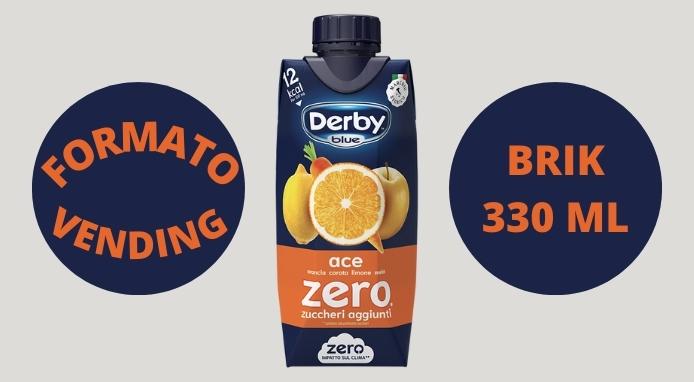 Derby Blue Zero da 330 ml nel formato brik per il Vending
