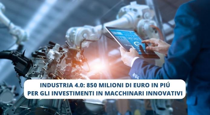 Industria 4.0: rifinanziato il plafond per investimenti in macchinari innovativi