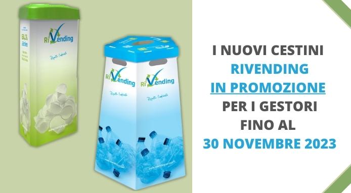 Progetto RiVending: in promozione i cestini per la raccolta di bicchieri, palette e PET