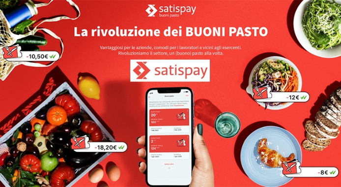 Satispay entra nel mondo dei Buoni Pasto a zero commissioni