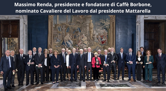 Massimo Renda, presidente di Caffè Borbone, riceve il titolo di Cavaliere del Lavoro