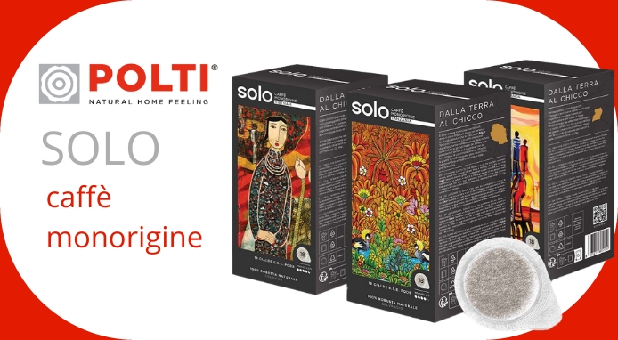 SOLO by POLTI:  una nuova esperienza di caffè in cialda per il canale Home