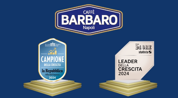 Caffè Barbaro si riconferma Leader della Crescita 2024 per il Sole 24Ore e Statista