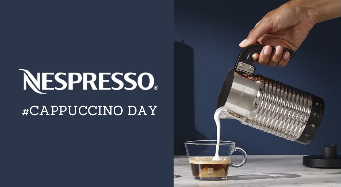 Cappuccino Day: Nespresso lo celebra con il kit per creare un cappuccino a regola d’arte