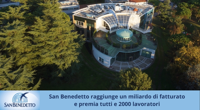 San Benedetto: un premio per i lavoratori per il raggiungimento di 1 miliardo di fatturato