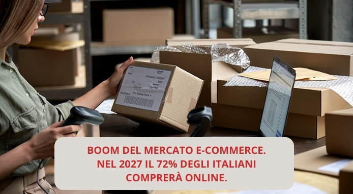 Sempre più persone acquistano on-line e il mercato dell’e-commerce decolla