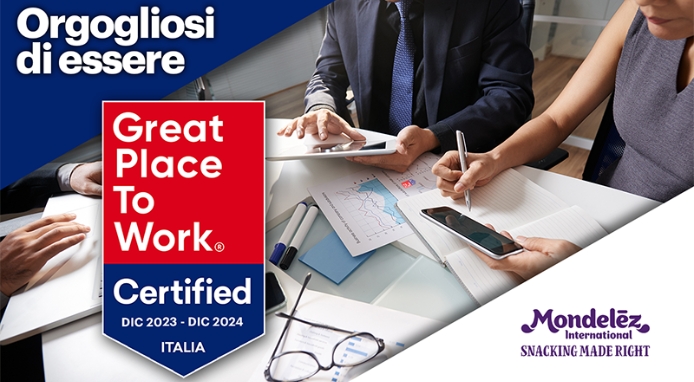 Gruppo Mondelēz International in Italia certificato Great Place to Work®