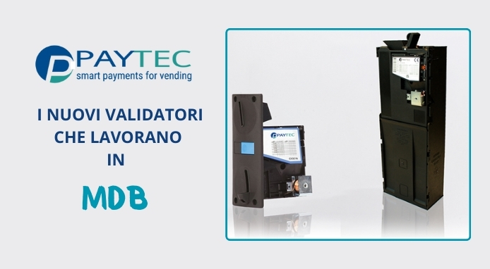 I validatori di monete Paytec sono ora disponibili anche in MDB