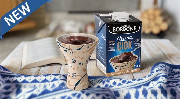 Caffè Borbone presenta Crema Ciok,  la cioccolata pronta da gustare calda o fredda