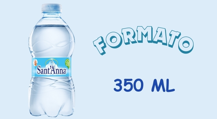 Acqua Sant’Anna nel particolare formato on the go da 350 ml