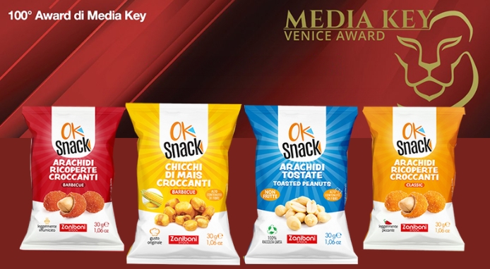 La linea OK Snack Zaniboni sul podio del Media Key Venice Award 2024