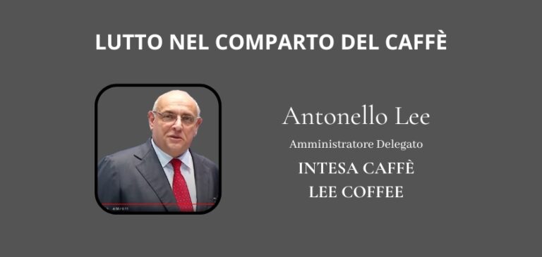 Lutto nel mondo del caffè: è scomparso Antonello Lee, CEO di Intesa Caffè
