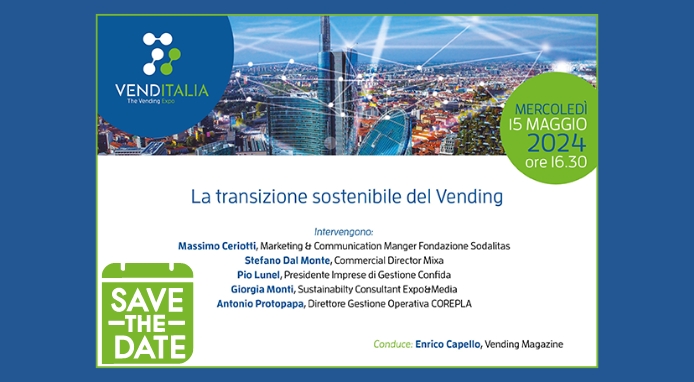 Venditalia 2024: il 15 maggio il workshop CONFIDA “La Sostenibilità nel Vending”