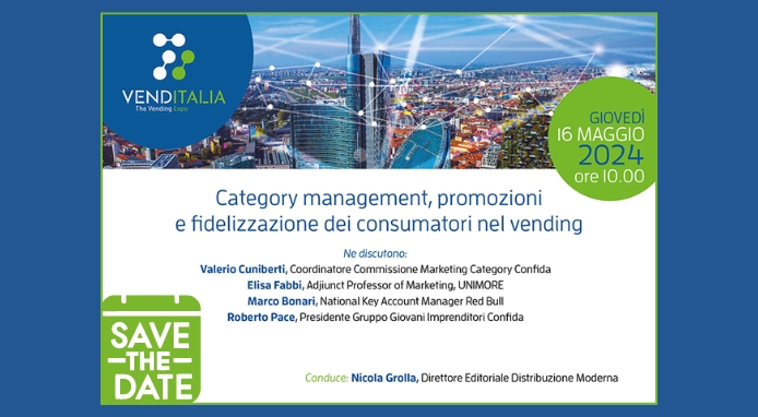 Venditalia 2024: il 16 maggio il workshop “Il Category Marketing nel Vending”