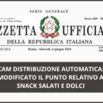 CAM Vending: in Gazzetta Ufficiale modificato l’allegato relativo agli snack