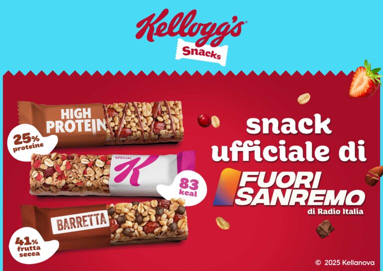 Le nuove barrette High Protein di Kellogg’s snack ufficiale del Fuori Sanremo