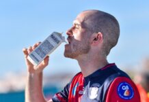 Fonte Margherita 1845 Official Water del Beach Soccer 2025 della FIGC-LND