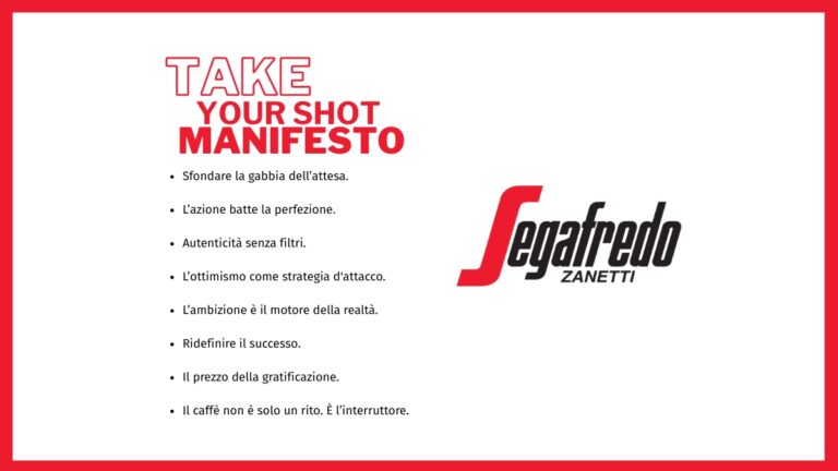 Segafredo lancia “Take Your Shot”: nuova identità globale