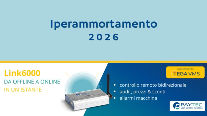 PAYTEC LINK 6000 Iperammortamento 1200 VENDING NEWS